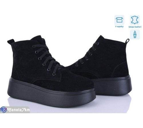 Черевики жіночі на весну/осінь (6 пар р.37-40) чорний  "Linda"