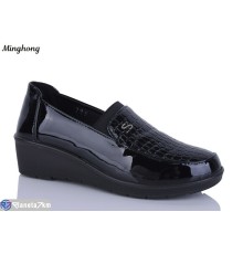 Туфлі жіночі на весну/осінь (6 пар р.37-42) чорний  "HORSE"