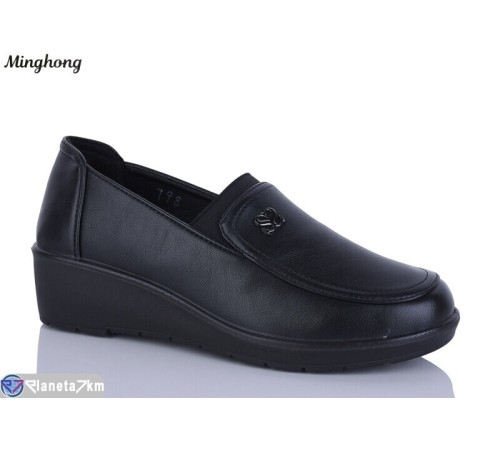 Туфлі жіночі на весну/осінь (6 пар р.37-42) чорний  "HORSE"