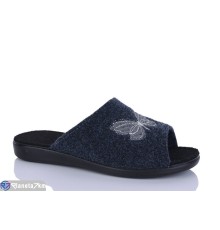 Тапки жіночі на весну/осінь (6 пар р.37-41) синій  "INPIRE"