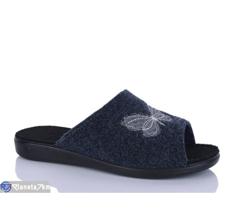 Тапки жіночі на весну/осінь (6 пар р.37-41) синій  "INPIRE"