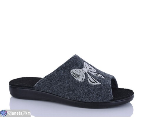 Тапки жіночі на весну/осінь (6 пар р.37-41) сірий  "INPIRE"