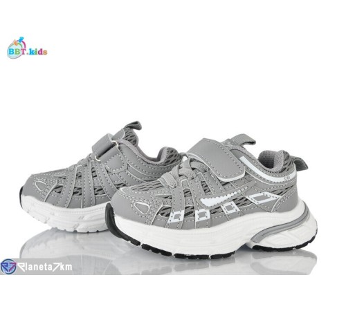 Дитячі кросівки на весну/осінь (8 пар р.21-26) сірий  "BBT"