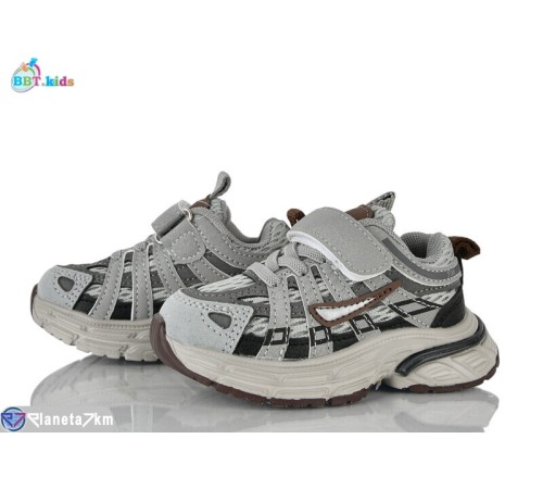 Дитячі кросівки на весну/осінь (8 пар р.21-26) сірий  "BBT"