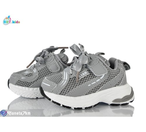 Дитячі кросівки на весну/осінь (8 пар р.21-26) сірий  "BBT"