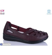 Туфлі жіночі на літо (8 пар р.37-42) бордовий  "Gukkcr"