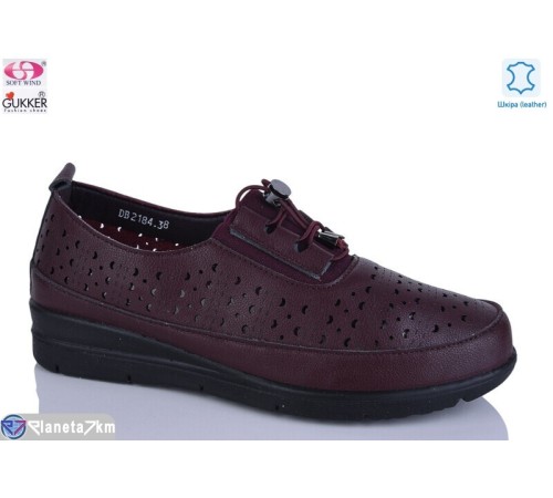 Туфлі жіночі на літо (8 пар р.37-42) бордовий  "Gukkcr"