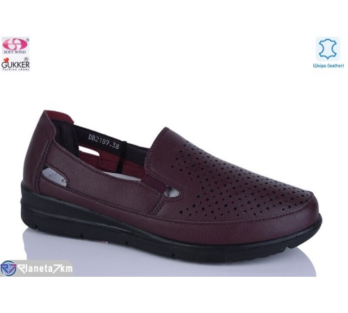 Туфлі жіночі на літо (8 пар р.37-42) бордовий  "Gukkcr"