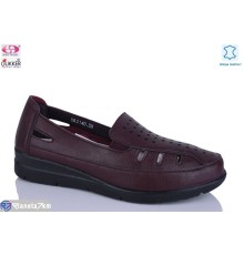 Туфлі жіночі на літо (8 пар р.37-42) бордовий  "Gukkcr"