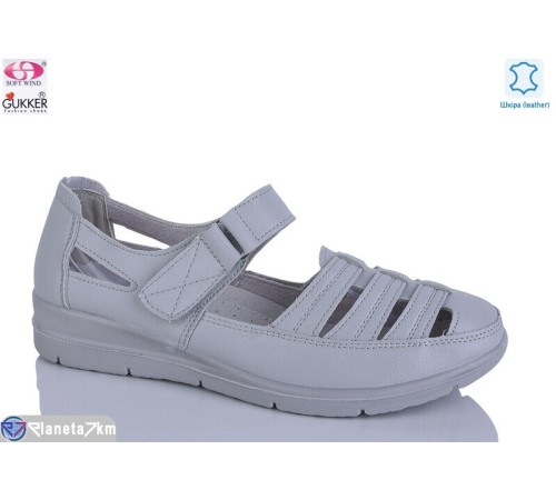 Туфлі жіночі на літо (8 пар р.37-42) сірий  "Gukkcr"