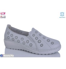 Туфлі жіночі на літо (8 пар р.37-42) сірий  "Gukkcr"