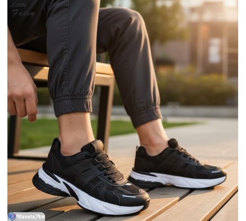 Кросівки чоловічі на весну/осінь (8 пар р.40-45) чорний  "LOFA"