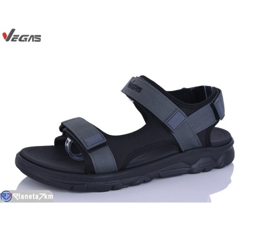 Сандалі чоловічі на літо (8 пар р.41-46) чорний  "Supo-Vegas"