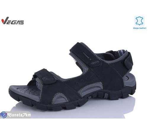 Сандалі чоловічі на літо (6 пар р.46-49) чорний  "Supo-Vegas"
