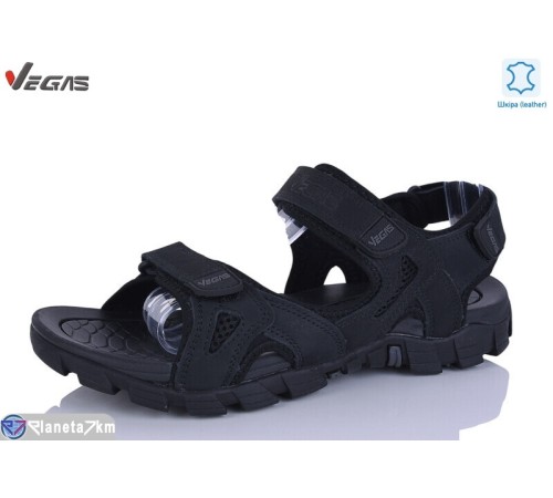 Сандалі чоловічі на літо (6 пар р.46-49) чорний  "Supo-Vegas"