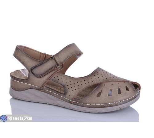 Босоніжки жіночі на літо (8 пар р.37-42) коричневий  "ZORINA"