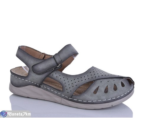 Босоніжки жіночі на літо (8 пар р.37-42) сірий  "ZORINA"