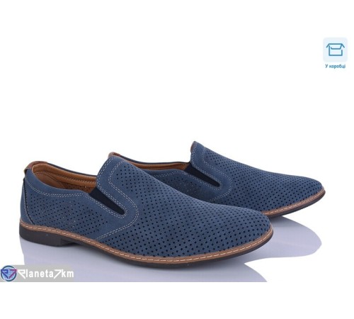 Туфлі чоловічі на літо (8 пар р.41-46) синій  "HoRIK"