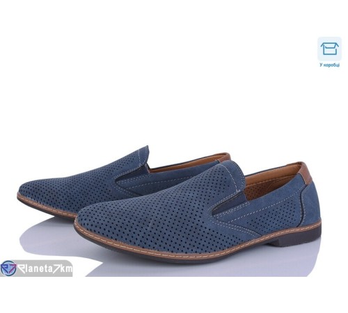 Туфлі чоловічі на літо (8 пар р.41-46) синій  "HoRIK"