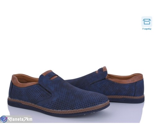 Туфлі чоловічі на літо (8 пар р.41-46) синій  "HoRIK"