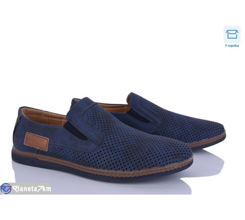 Туфлі чоловічі на літо (8 пар р.41-46) синій  "HoRIK"