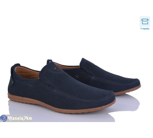Туфлі чоловічі на літо (8 пар р.41-46) синій  "HoRIK"