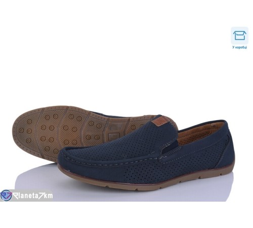 Туфлі чоловічі на літо (8 пар р.41-46) синій  "HoRIK"