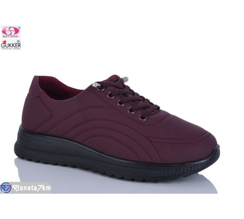 Кросівки жіночі на весну/осінь (8 пар р.36-41) бордовий  "Gukkcr"