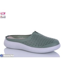 Шлепки жіночі на літо (8 пар р.36-41) зелений  "Gukkcr"