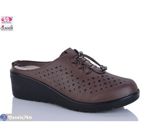 Шлепки жіночі на літо (8 пар р.36-41) коричневий  "Gukkcr"