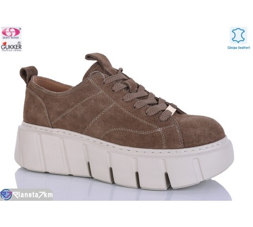 Кросівки жіночі на весну/осінь (8 пар р.36-41) коричневий  "Gukkcr"