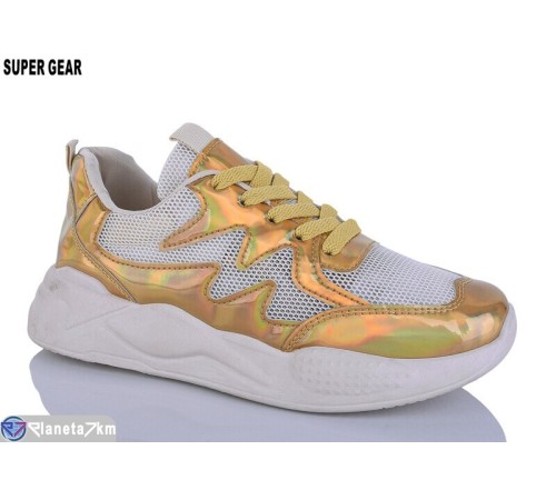 Кросівки жіночі на весну/осінь (8 пар р.36-41) золотий  "Super Gear"