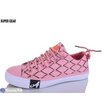 Кеди жіночі на весну/осінь (12 пар р.35-39) рожевий  "Super Gear"