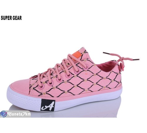 Кеди жіночі на весну/осінь (12 пар р.35-39) рожевий  "Super Gear"