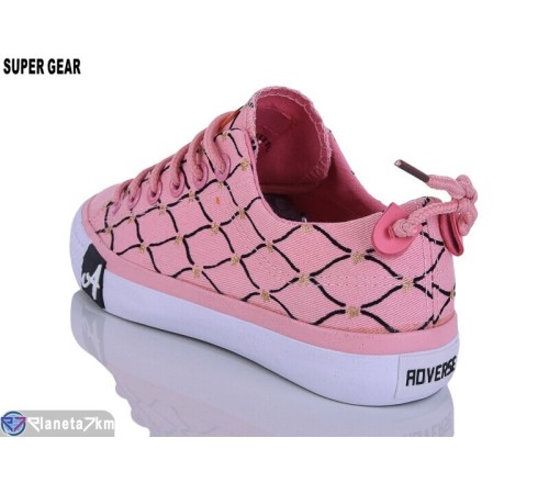 Кеди жіночі на весну/осінь (12 пар р.35-39) рожевий  "Super Gear"