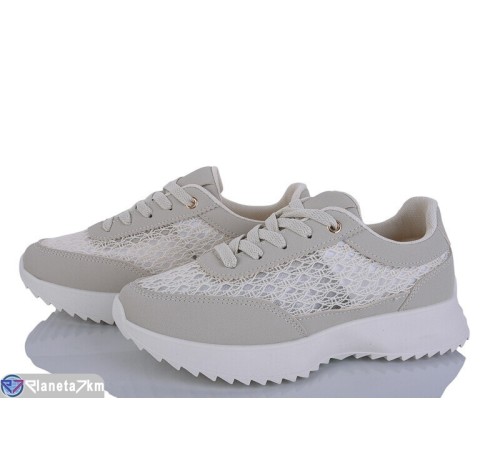 Кросівки жіночі на весну/осінь (8 пар р.36-41) бежевий  "LOREDANA"