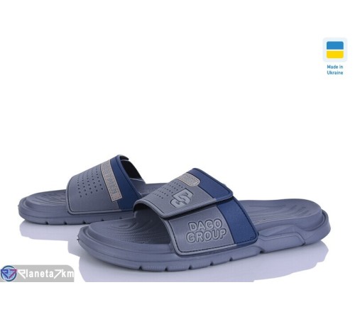 Шлепки чоловічі на літо (8 пар р.41-45) сірий  "LEO"