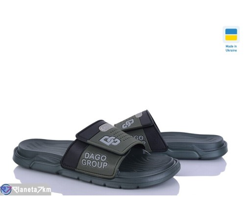 Шлепки чоловічі на літо (8 пар р.41-45) зелений  "LEO"