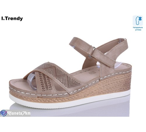 Босоніжки жіночі на літо (8 пар р.36-41) коричневий  "Trendy"