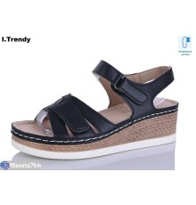 Босоніжки жіночі на літо (8 пар р.36-41) чорний  "Trendy"