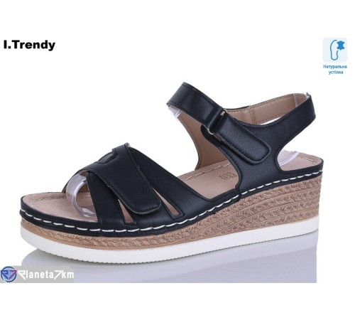 Босоніжки жіночі на літо (8 пар р.36-41) чорний  "Trendy"