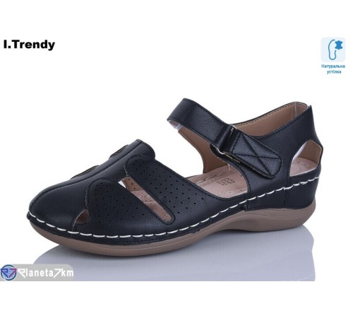 Босоніжки жіночі на літо (8 пар р.36-41) чорний  "Trendy"