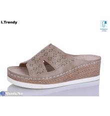 Шлепки жіночі на літо (8 пар р.36-41) коричневий  "Trendy"