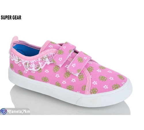 Сліпони дитячі на весну/осінь (6 пар р.31-36) рожевий  "Super Gear"