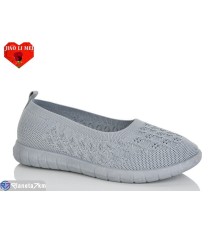 Балетки жіночі на літо (8 пар р.37-41) сірий  "Jiao Li Mei"