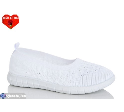 Балетки жіночі на літо (8 пар р.37-41) білий  "Jiao Li Mei"
