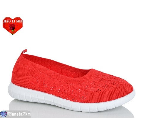 Балетки жіночі на літо (8 пар р.37-41) червоний  "Jiao Li Mei"