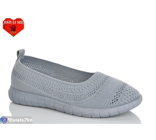 Балетки жіночі на літо (8 пар р.37-41) сірий  "Jiao Li Mei"