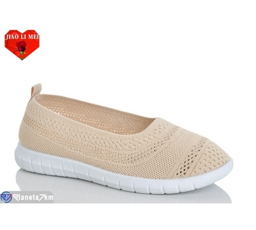 Балетки жіночі на літо (8 пар р.37-41) бежевий  "Jiao Li Mei"