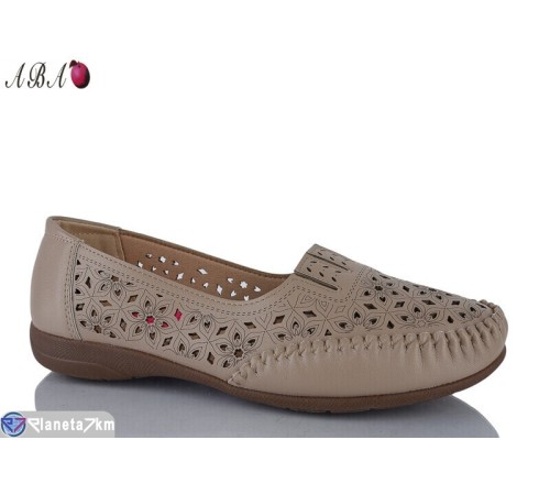 Туфлі жіночі на літо (8 пар р.37-42) коричневий  "Aba"